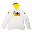 Rossi 46 White Ladies Zip Fleece Hoodie