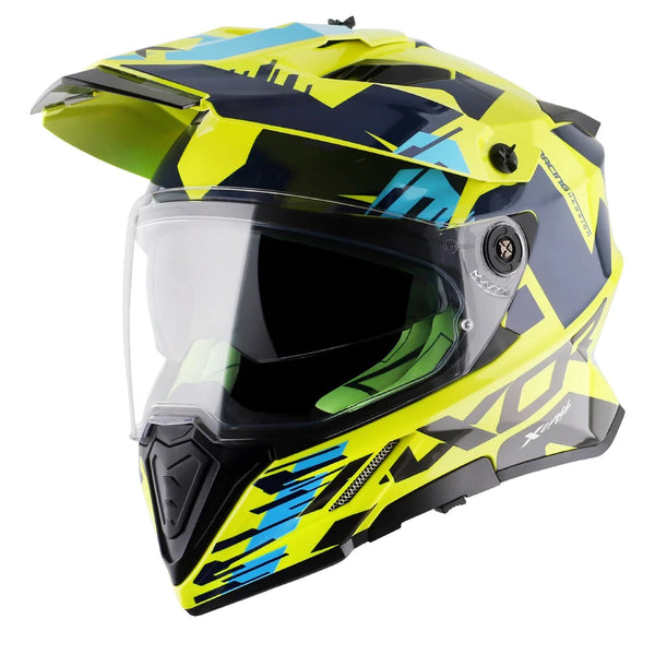 Axor X-Cross Adventure Helmet Blue Yellow