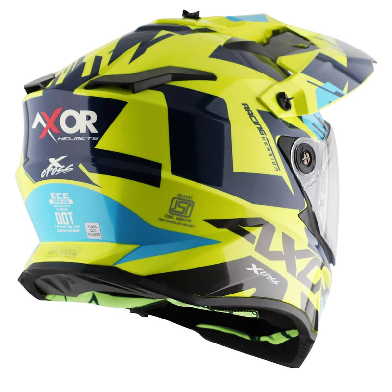 Axor X-Cross Adventure Helmet Blue Yellow