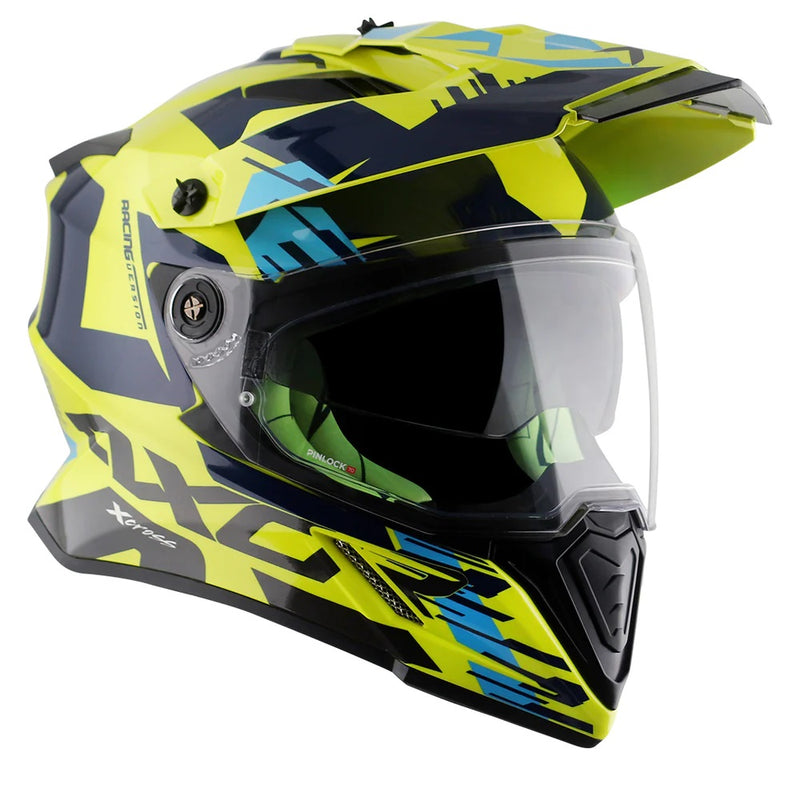 Axor X-Cross Adventure Helmet Blue Yellow