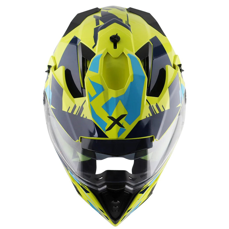 Axor X-Cross Adventure Helmet Blue Yellow