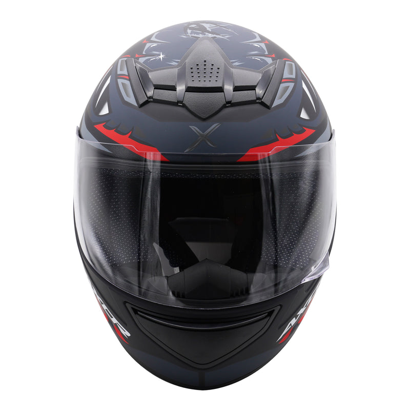 Axor Rage Axor Rage Python Full Face Helmet Black Grey Red Matt – Biker Parts ...