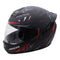 Axor Rage Python Full Face Helmet Black Grey Red Matt