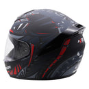 Axor Rage Python Full Face Helmet Black Grey Red Matt