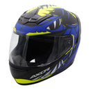 Axor Rage Python Full Face Helmet Blue Yellow Black Matt