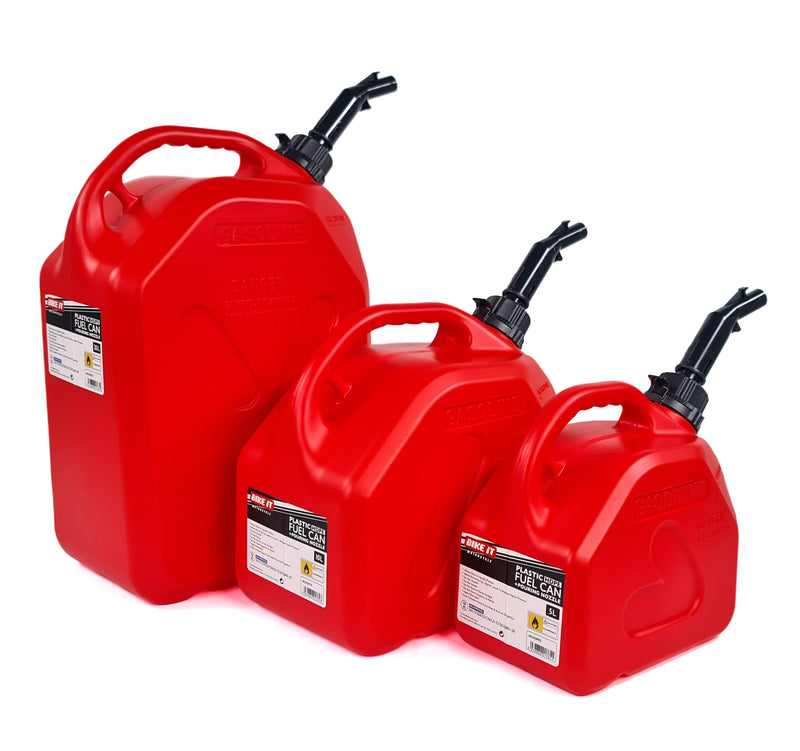 Fuel Can With Push To Pour Nozzle – Red