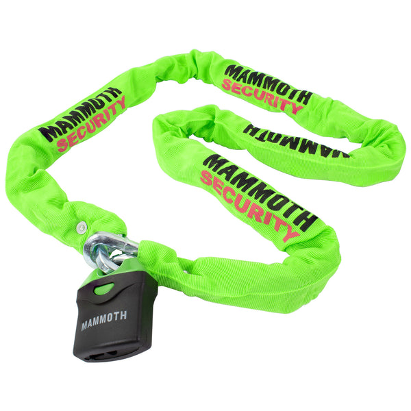 Mammoth Motorcycle Lock & Chain Heavy Duty 1.8m Padlock & Chain