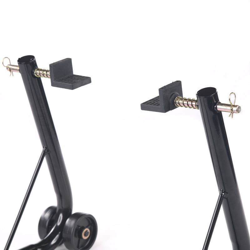 Motorcycle Front & Rear Paddock Stand Set - Black