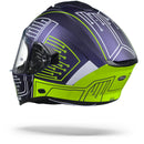 Airoh Spark Motorcycle Helmet Full Face - Fluro Yellow / Blue Circuit Matt