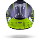Airoh Spark Motorcycle Helmet Full Face - Fluro Yellow / Blue Circuit Matt