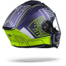 Airoh Spark Motorcycle Helmet Full Face - Fluro Yellow / Blue Circuit Matt