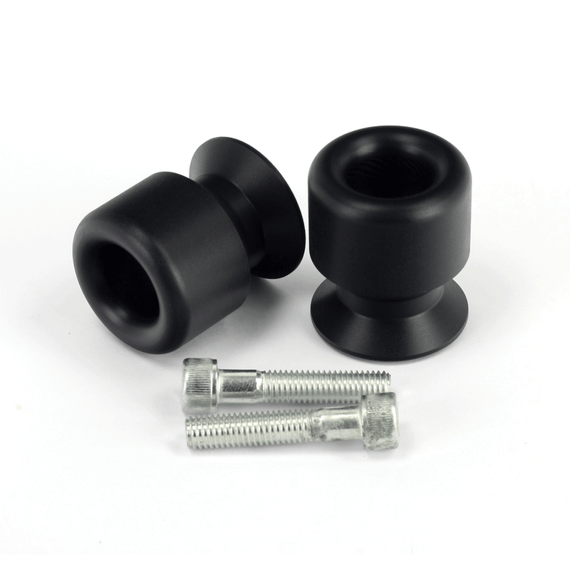 BikeTek 10mm 1.25 Pitch Black Swing-Arm Sliders Kawasaki Type With Spacers