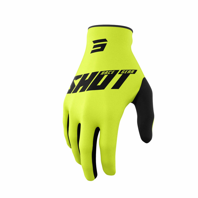 Shot Raw Burst Adults Gloves Neon Yellow