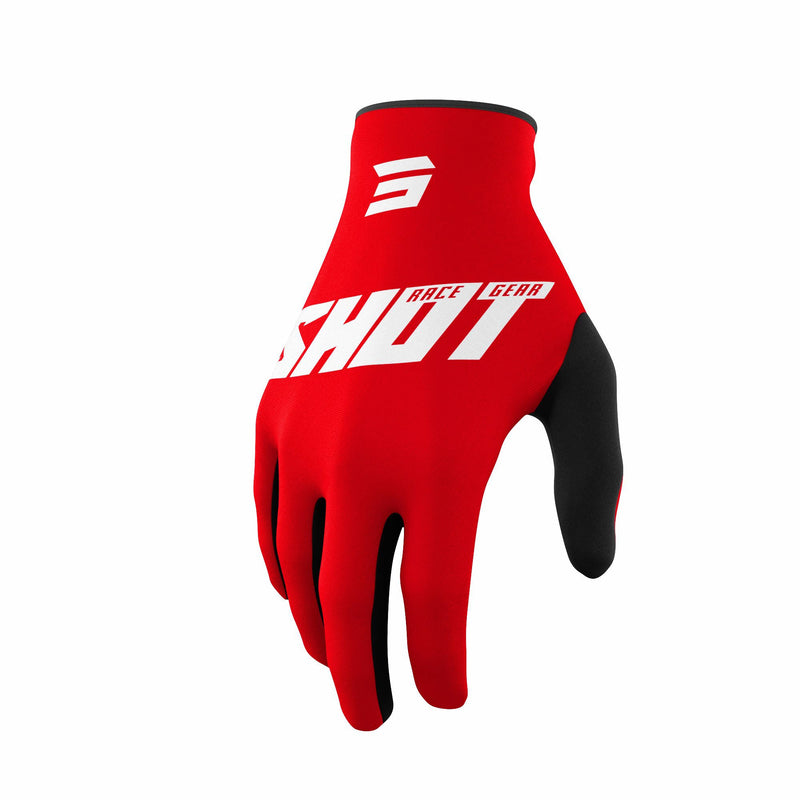 Shot Raw Burst Adults Gloves Red