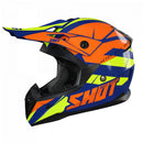 Shot Pulse Adults MX Helmet Revenge Navy Orange Neon Yellow Gloss