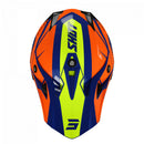 Shot Pulse Adults MX Helmet Revenge Navy Orange Neon Yellow Gloss