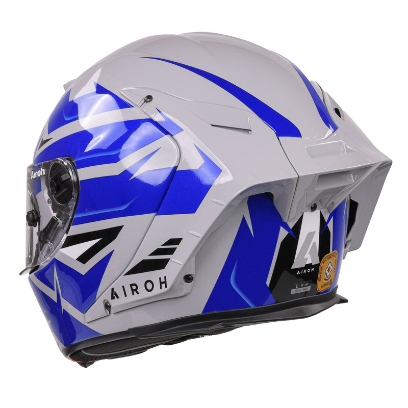 Trial Academy Centre. CASCO AIROH PUSH BLUE GLOSS 2023 Trial Academy Centre. CASCO AIROH PUSH BLUE GLOSS 2023