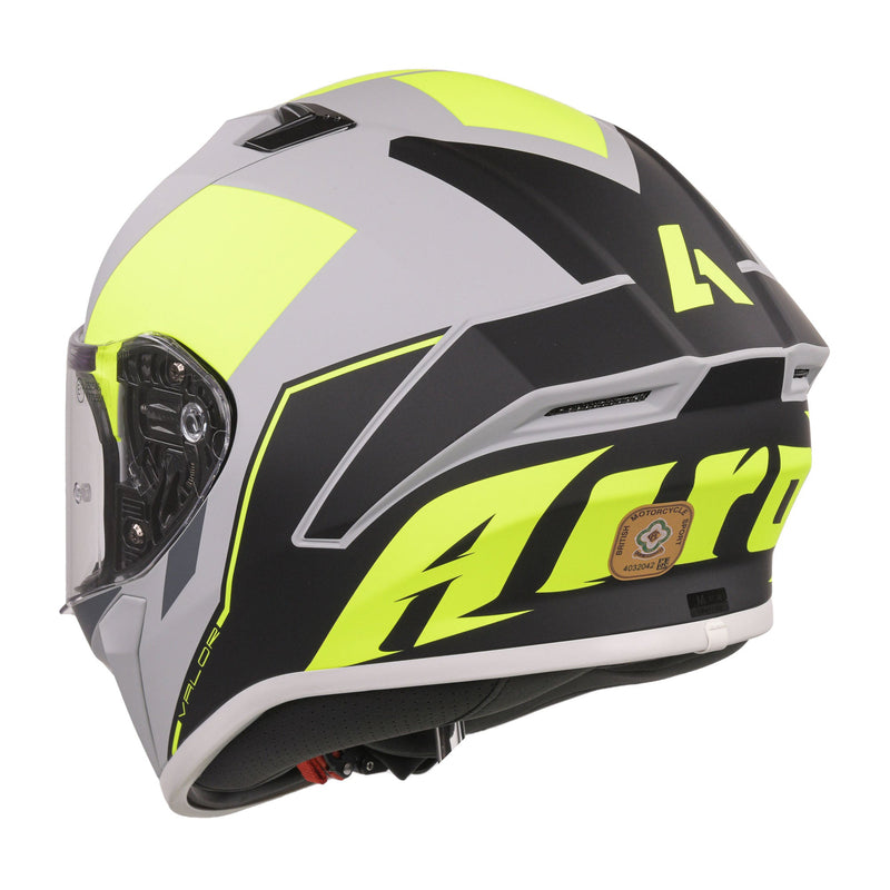 Airoh Valor Full Face Helmet - Matt Wings Fluro Yellow