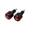 Bike It Red 18mm Bar Ends With Carbon Fibre Insert