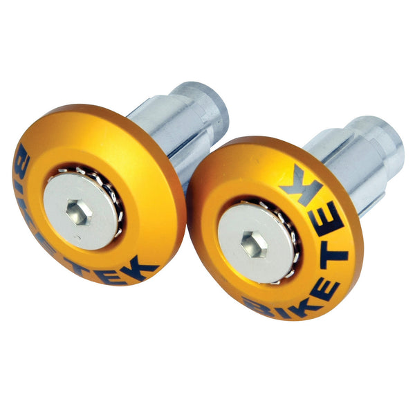 Bike It Gold 13mm & 18mm Bar Ends With Carbon Fibre Insert