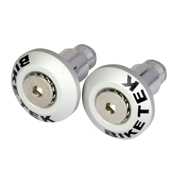 Bike It Silver 13mm & 18mm Bar Ends With Carbon Fibre Insert