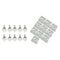 Bike It Silver Quick Release Fairing Fasteners Slip-On 17mm Pack Of 10