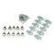 Bike It Silver Quick Release Fairing Fasteners Rivet Type 14mm Pack Of 10