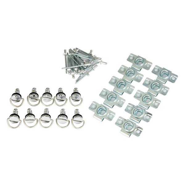 Bike It Silver Quick Release Fairing Fasteners Rivet Type 17mm Pack Of 10