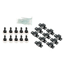 Bike It Black Quick Release Fairing Fasteners Rivet Type 14mm Pack Of 10