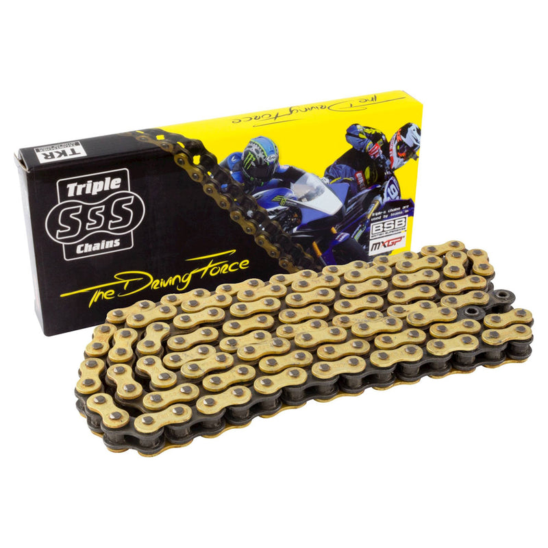 Motorcycle O-Ring Chain Gold 520-104 Link Csk Only CB250