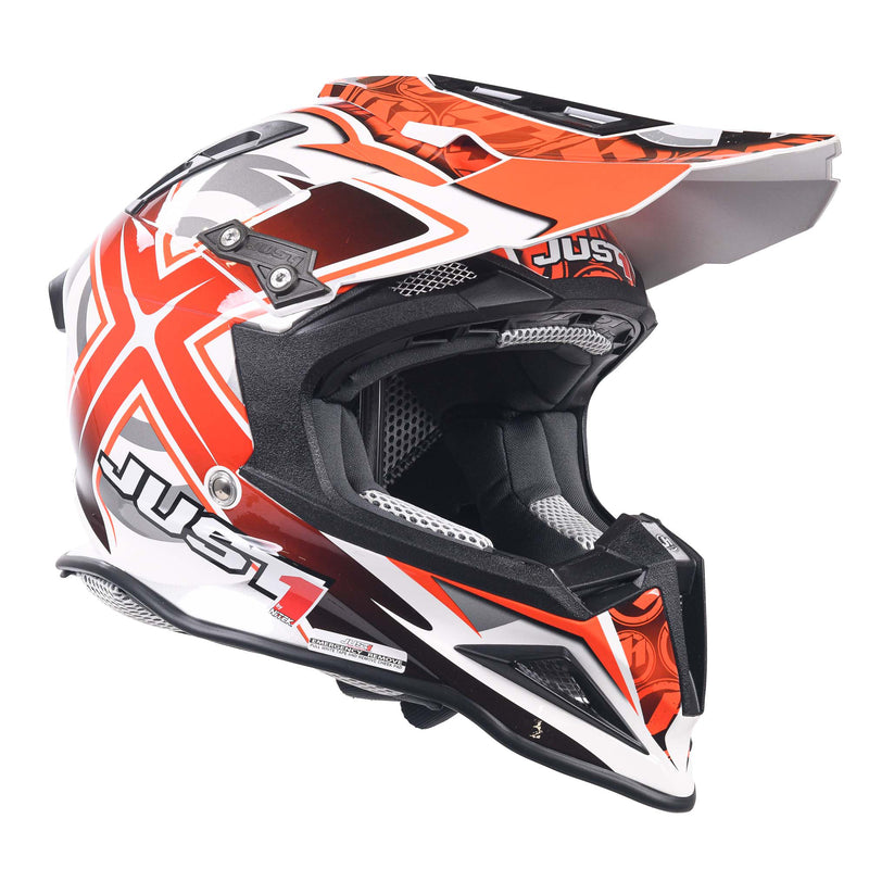 Just1 J12 Carbon Adults MX Helmet Mister X Red