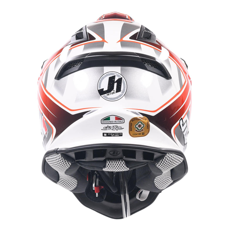 Just1 J12 Carbon Adults MX Helmet Mister X Red