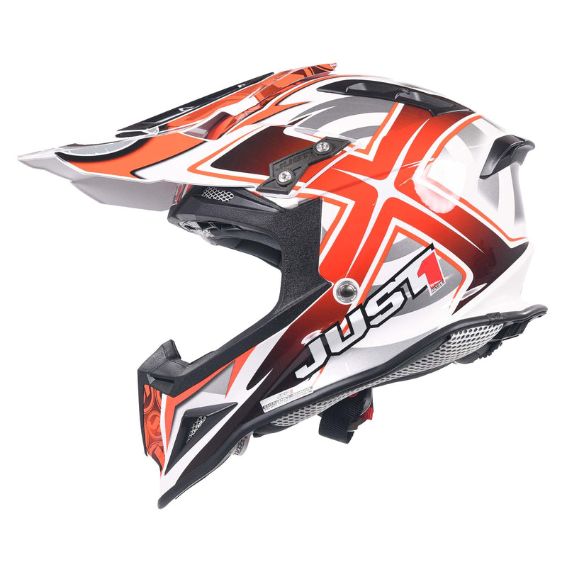 Just1 J12 Carbon Adults MX Helmet Mister X Red