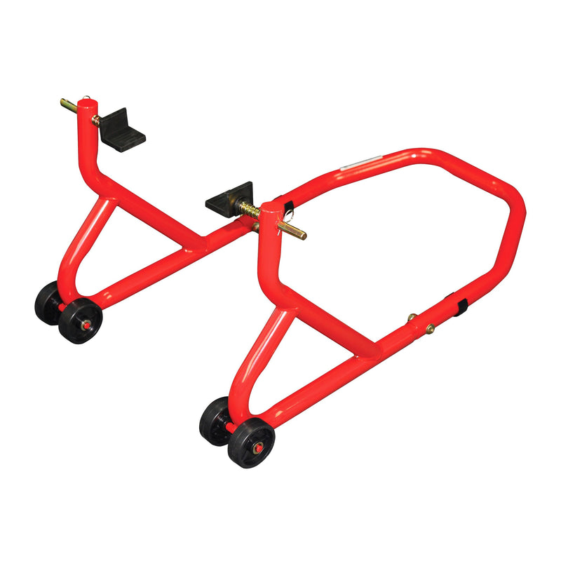 BikeTek Rear Paddock Stand and Front Headlift Stand Set - Red