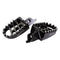 BikeTek MX Forged Wide Platform Footpegs Kawasaki Black #22BLK