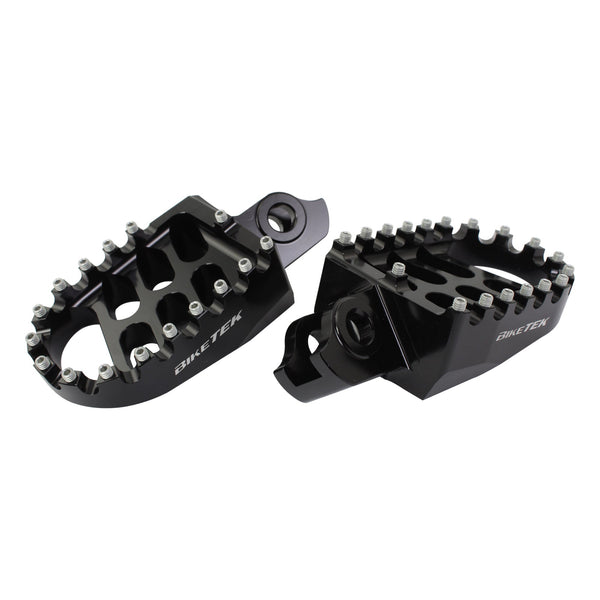 BikeTek MX Forged Wide Platform Footpegs Suzuki Black #44BLK