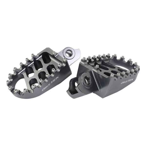 BikeTek MX Forged Wide Platform Footpegs Suzuki Gun Metal #44GM