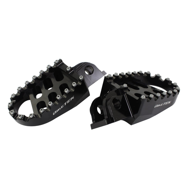 BikeTek MX Forged Wide Platform Footpegs KTM Black #88BLK