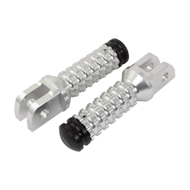 BikeTek Ally Footpegs With Slider (Pair) Honda Front Silver HD11F