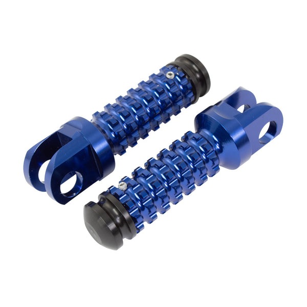 BikeTek Ally Footpegs With Slider (Pair) Suzuki Front Blue SU12F