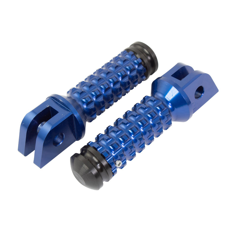 BikeTek Ally Footpegs With Slider (Pair) Yamaha Front Blue YA11F