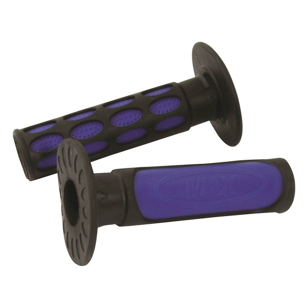 Bike It 2-Tone MX Grips Blue / Black