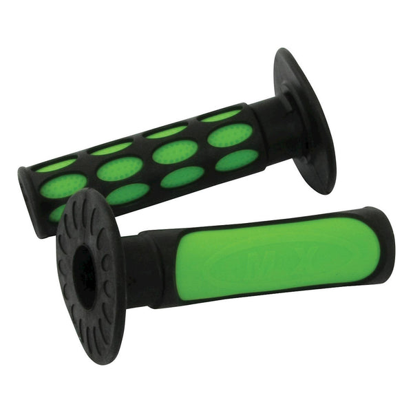 Bike It 2-Tone MX Grips Green / Black