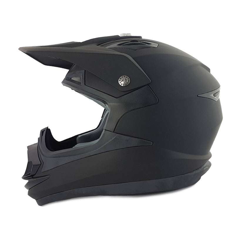 GSB XP-14B ADULT MX OFF ROAD HELMET PLAIN BLACK MATT