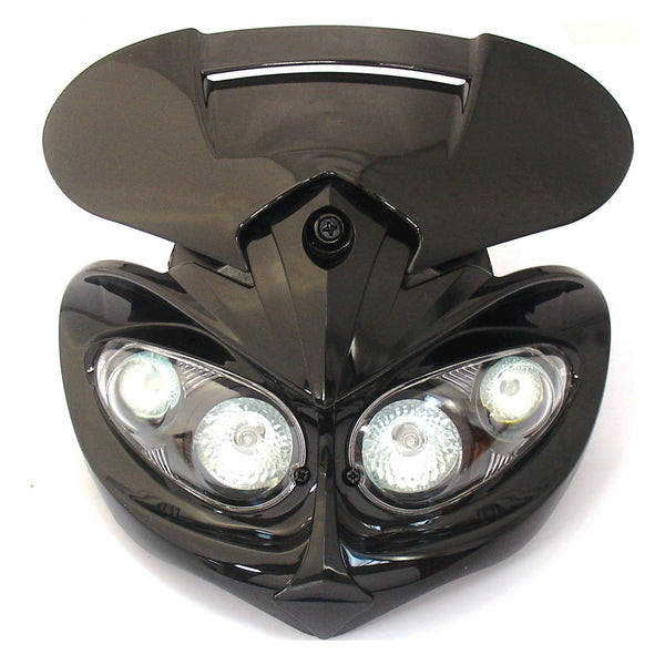 Universal Enduro Rage Headlight Unit Black 12V 20W