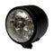 Universal Single Round Dominator Headlight Matt Black Bottom Mount E-Marked Halogen-Bulb H4 12V 60/55W