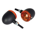 Bike It Short Stem Bullet Indicators With Black Body And Amber Lens