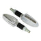 Bike It LED Runner Two Indicators With Chrome Body And White Clear Lens