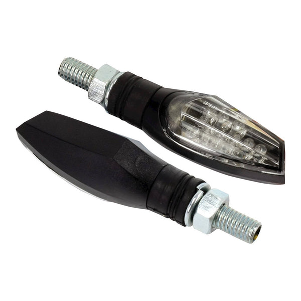 Bike It LED Shard Indicators With Black Body And Clear Lens