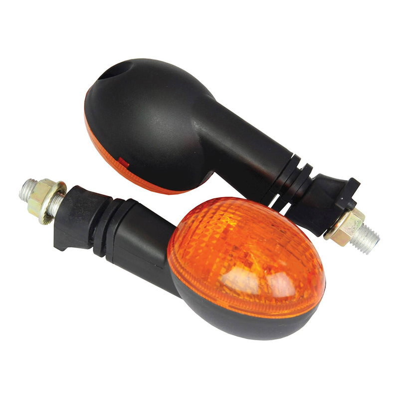 Bike It Universal Flexi Stem Indicators With Black Body And Amber Lens -